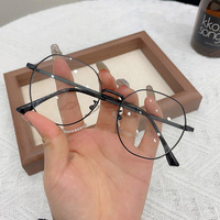 Gafas de ordenador antiradiación azul, artefacto de belleza femenina, cara grande, delgada, sin grados, ojos planos, miopía masculina 9371