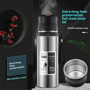 Bouteille isotherme portable grande capacité en acier inoxydable 304 pour sports de plein air, avec paille, cadeaux publicitaires d'entreprise, vente en gros - Product Image 3