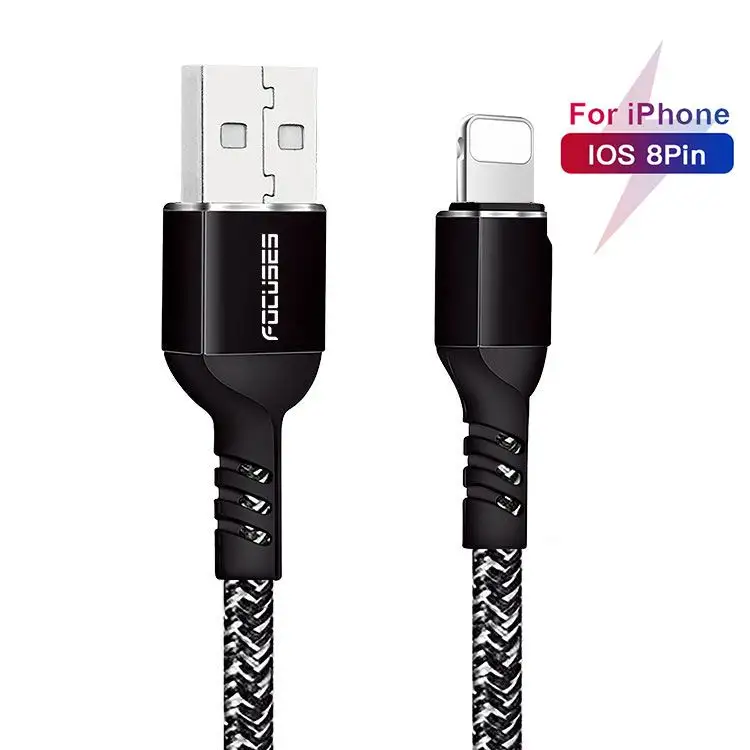 USB Data Cable for iphone charging IOS lighting cable nylon Fast Charging Cable For iphone 12 ipad