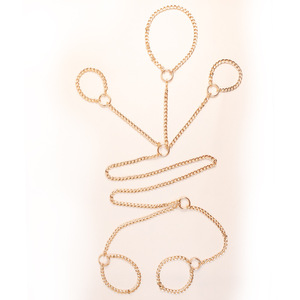 Esposas <span class=keywords><strong>de</strong></span> Metal Desmontables Plateadas y Doradas, Cadena <span class=keywords><strong>de</strong></span> Sujeción para Tobillos y Cuello, Collar con Candado, Juguetes Sexuales BDSM para <span class=keywords><strong>Parejas</strong></span> - Product Image 2