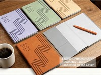 Carnet d'affaires A5 Premium à rayures, logo personnalisé, journal à rayures épaisses bicolores, cadeau d'entreprise, cuir changeant de couleur
