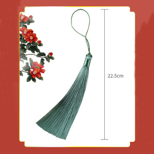 Frange à pampilles en polyester de 12 cm, faite à la main, pour porte-clés DIY, décoration de vêtements et pendentif sachet - Product Image 2