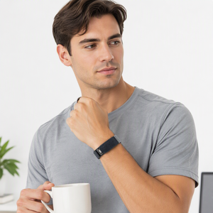 <span class=keywords><strong>Montre</strong></span> connectée carrée en silicone sans écran avec moniteur de fréquence cardiaque, suivi de la température corporelle, étanche pour femmes - Product Image 5