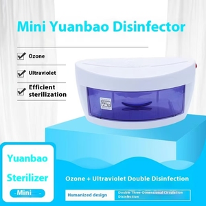 Bán buôn New Mini yuanbao loại nhựa UV + ozone khử trùng tủ thân thiện với môi Beauty Salon Nail Tool tiệt trùng - Product Image 3
