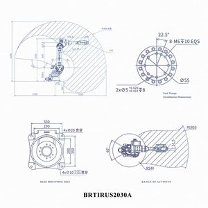 Robot industriel BORUNTE BRTIRUS2030A avec bras de 2085 mm, charge utile de 30 kg, PLC et moteur pour soudage/palettisation/chargement - Product Image 5