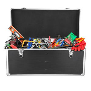 Alumínio liga Metal <span class=keywords><strong>Hard</strong></span> Carrying espuma protetora Caso barbeiro Pasta <span class=keywords><strong>Tool</strong></span> Case caixa do instrumento - Product Image 3