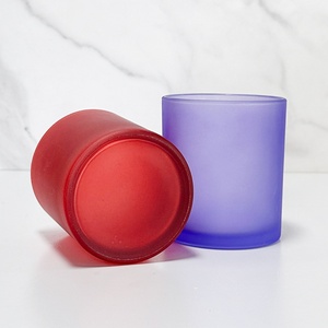 Wholesale 8oz 500ml <b>Empty</b> Vessel Luxury Glass Black Candles Jar Glass Candle Holders Lanterns and Candle Jars - Product Image 3