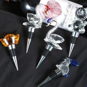 Custom Design Crystal Swan Teddybeer Wijn Stoppers Bruiloft Cadeau Creatieve Siliconen Rubber Kristallen Wijnfles <span class=keywords><strong>Stopper</strong></span> - Product Image 4