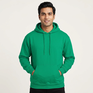 Sudadera con Capucha para Hombre, al por Mayor, Personalizada, de Manga Larga, Color Negro y Azul, de Forro Polar, Transpirable, de Secado Rápido, Gruesa, de Alta Calidad, Informal, para Invierno - Product Image 1