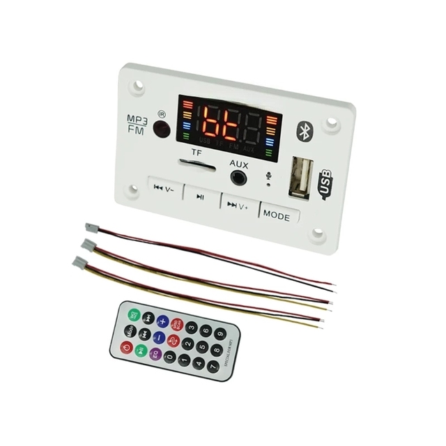 Hands-free MP3 Player Decoder Board 5V 12V Car FM Radio Module Support FM TF USB AUX Recorders