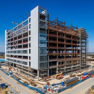 Entrepôt en structure métallique préfabriquée de conception industrielle moderne, immeubles de bureaux et d'appartements à plusieurs étages - Product Image 2