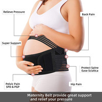Bande de ventre de grossesse ceinture de maternité soutien du dos reliure abdominale orthèse dorsale-soulager le dos, la douleur de la hanche pelvienne récupération de la grossesse