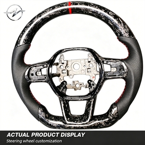 Volante Deportivo Personalizado de Alta Calidad con 3/4 Radios, LED, Cuero y Fibra de Carbono para CRV5 5.5th Civic 10th FK8 FC FK7 - Product Image 3