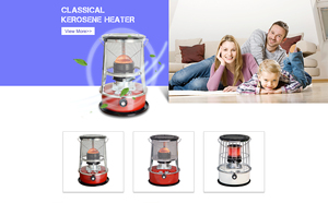 Chauffage par convection au kérosène économe en carburant avec une consommation faible de 0,27 L/heure et une cheminée en verre - Product Image 5