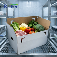 Boîte en carton ondulé ciré sur mesure, robuste, pour le transport maritime de viande glacée