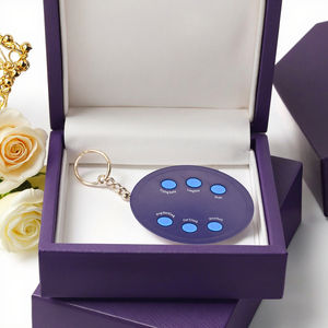 إنذار فاخر ، سلسلة مفاتيح 6 أزرار مع حامل مفاتيح جديد فاخر ، سلاسل مفاتيح ترويجية - Product Image 1