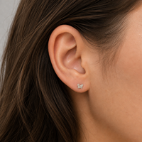 Clou d'oreille texturé en forme de cœur en titane ASTM F136 sans filetage, sans nickel, hypoallergénique, pour piercing du cartilage de l'oreille