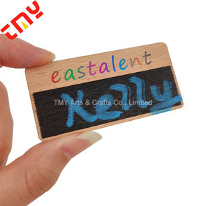 Badges nominatifs en bois, <span class=keywords><strong>tableau</strong></span> noir en bois <span class=keywords><strong>personnalisé</strong></span>, étiquette nominative pour les entreprises et les événements - Product Image 3