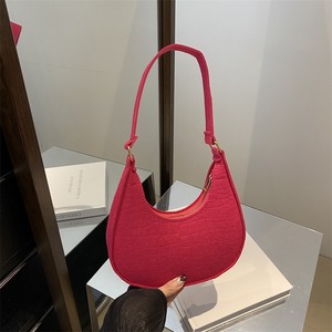 Bolso <span class=keywords><strong>de</strong></span> Hombro Media Luna a la Moda <span class=keywords><strong>de</strong></span> Color Sólido Elegante para Mujer Nuevo Bolso Bandolera con Patrón <span class=keywords><strong>de</strong></span> <span class=keywords><strong>Piedra</strong></span> - Product Image 4