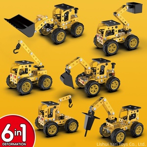 <span class=keywords><strong>Jouet</strong></span> de véhicule miniature <span class=keywords><strong>en</strong></span> métal robuste pour enfants : Excavatrice, <span class=keywords><strong>Tractopelle</strong></span>, Tracteur, Bulldozer, Camion benne de chantier – Cadeau d'anniversaire - Product Image 4
