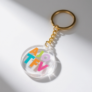 Elegante portachiavi acrilico con Design colorato lettera per accessori alla moda che migliorano lo stile personale con <span class=keywords><strong>tipografia</strong></span> unica - Product Image 1