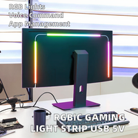 Ambiente RGBIC RGB Gaming LED Strip Smart USB 5V Computadora PC Atmósfera Decoración Sincronización Monitor LED Retroiluminación para sala de juegos EPistar