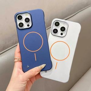 Funda de teléfono ultrafina mate con agujero hueco magnético sin marco para iPhone 12 13 14 15 Series 16 Pro Max 16 Plus - Product Image 3