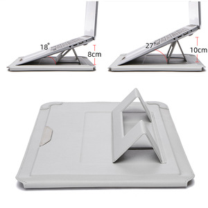 Housse d'ordinateur portable multifonctionnelle 4-en-1 en cuir PU souple, magnétique, étanche, durable, portable, 13-15 pouces, avec support intégré, style sac à main - Product Image 3