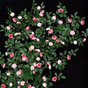 Guirlande de roses artificielles en soie plastique, 180 cm, légère, pour décoration intérieure - Product Image 2