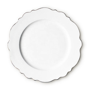 Cena de cerámica rectangular <span class=keywords><strong>blanca</strong></span> Irregular, juegos de platos de porcelana de hueso cuadrado dorado, <span class=keywords><strong>vajilla</strong></span> de limón, <span class=keywords><strong>vajilla</strong></span> de porcelana <span class=keywords><strong>completa</strong></span> para bodas - Product Image 2