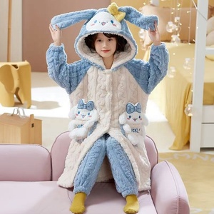 Nuovi Pigiami <span class=keywords><strong>in</strong></span> Flanella per Ragazze con Motivi Cartoon <span class=keywords><strong>in</strong></span> Offerta - Accappatoi e Pigiami Lunghi <span class=keywords><strong>in</strong></span> <span class=keywords><strong>Pile</strong></span> Spesso per l'Autunno - Product Image 2