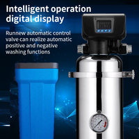 Adoucisseur d'eau, purificateur d'eau, système de filtration d'eau entièrement automatique à rétrolavage en acier inoxydable, résine