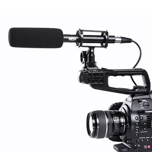 BOYA BY-PVM1000 profesyonel DSLR kondenser mikrofon Video röportaj raporlama Canon Nikon Sony için DSLR kameralar