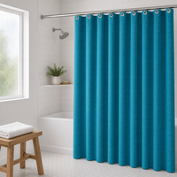Rideau de douche 140 GSM avec 12 œillets, 72*72 pouces, tissu 100% polyester, couleurs unies