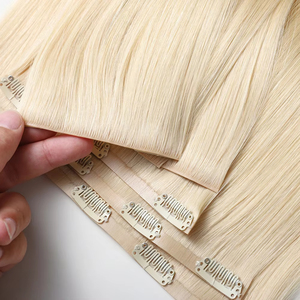 Extensiones <span class=keywords><strong>de</strong></span> Cabello con Clip Invisibles <span class=keywords><strong>de</strong></span> Doble Trama, 100% Cabello Remy Europeo, <span class=keywords><strong>Precio</strong></span> al por Mayor - Product Image 1