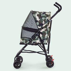 Ucuz tamamen kapalı nefes çatı 360-degree dönebilir patlamaya dayanıklı tekerlek itme kolu x-tipi destek çerçevesi evcil hayvan arabası - Product Image 2