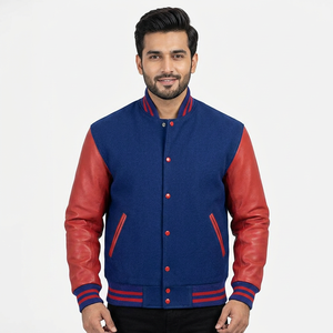 Veste universitaire rétro en laine et cuir pour hommes, style Letterman, avec broderie de logo personnalisée – Grande Vente - Product Image 1