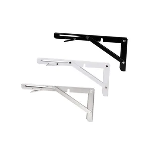 Triangle white black wall mounting steel adjustable angle folding table leg brackets