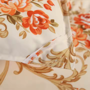 도매 100% 순면 신규 디자인 프린트 침대 시트 침구 세트 (킹/퀸 사이즈 베개 커버 포함) 다운 이불 - Product Image 2