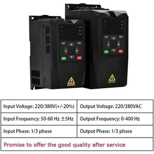 QMLXHYZZS VFD อินเวอร์เตอร์ความถี่ 220V ถึง 380V 0.75 1.5 2.2 3.7 4 5.5KW สามเฟสควบคุมความเร็วมอเตอร์ - Product Image 2
