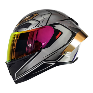 Mũ bảo hiểm xe máy fullface cao cấp bán trực tiếp từ nhà máy, kiểu dáng thời trang, có kính chắn gió kép, đạt chuẩn DOT, chất liệu ABS, kiểu Casco - Product Image 2