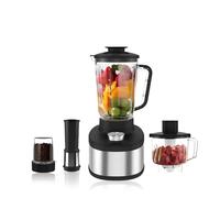 Mixeur et robot culinaire multifonction 4-en-1 en acier inoxydable avec bol en verre pour smoothies