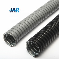 JAR Usine Prix PVC Enduit Flex Conduit Électrique Câble Protection Revêtement En Plastique Tuyau En Acier Galvanisé