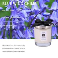 Vela Aromática de Vidrio de Lujo Personalizada con Tapa de Lazo, Aroma Pera Inglesa y Fresia, Caja de Regalo, Marca Privada OEM para Decoración del Hogar y Venta al por Menor