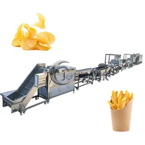 New design automatic frozen french fries potato chips production line