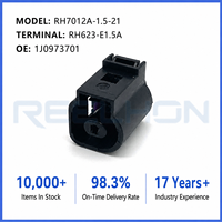 Carcasa de Conector Automotriz Hembra Sellada Impermeable de 1 Pin 7012A-1.5-21 1J0973701 para Reparación de Arnés de Sensor VW Audi