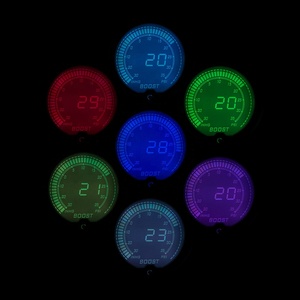 2 "52 مللي متر دفعة مقياس <span class=keywords><strong>Evo</strong></span> Lcd 7 ألوان سيارة متر مقياس التخلخل الرقمي توربو دفعة مقياس - Product Image 2