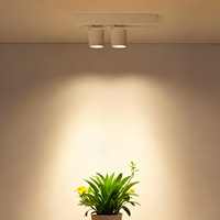 Spot LED linéaire anti-éblouissement à triple tête 3x7W, CRI 95 élevé, corps en aluminium 15/24/36, éclairage commercial pour galerie