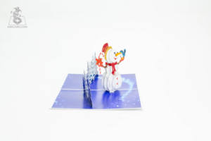 Carte pop-up 3D artisanale personnalisée pour Noël, carte de vœux de Noël découpée au laser pour décoration, cadeaux ou souvenirs - Product Image 3