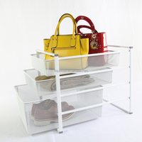 Panier de rangement pliable et détachable en fil métallique rectangulaire pour linge et légumes, vente en gros usine de Ningbo